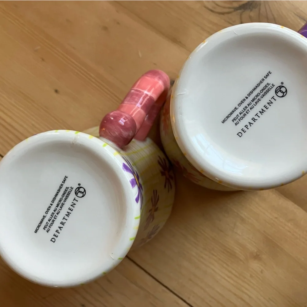 2/$30 Department 56 2 Mugs Burst of Spring by Jane Davies